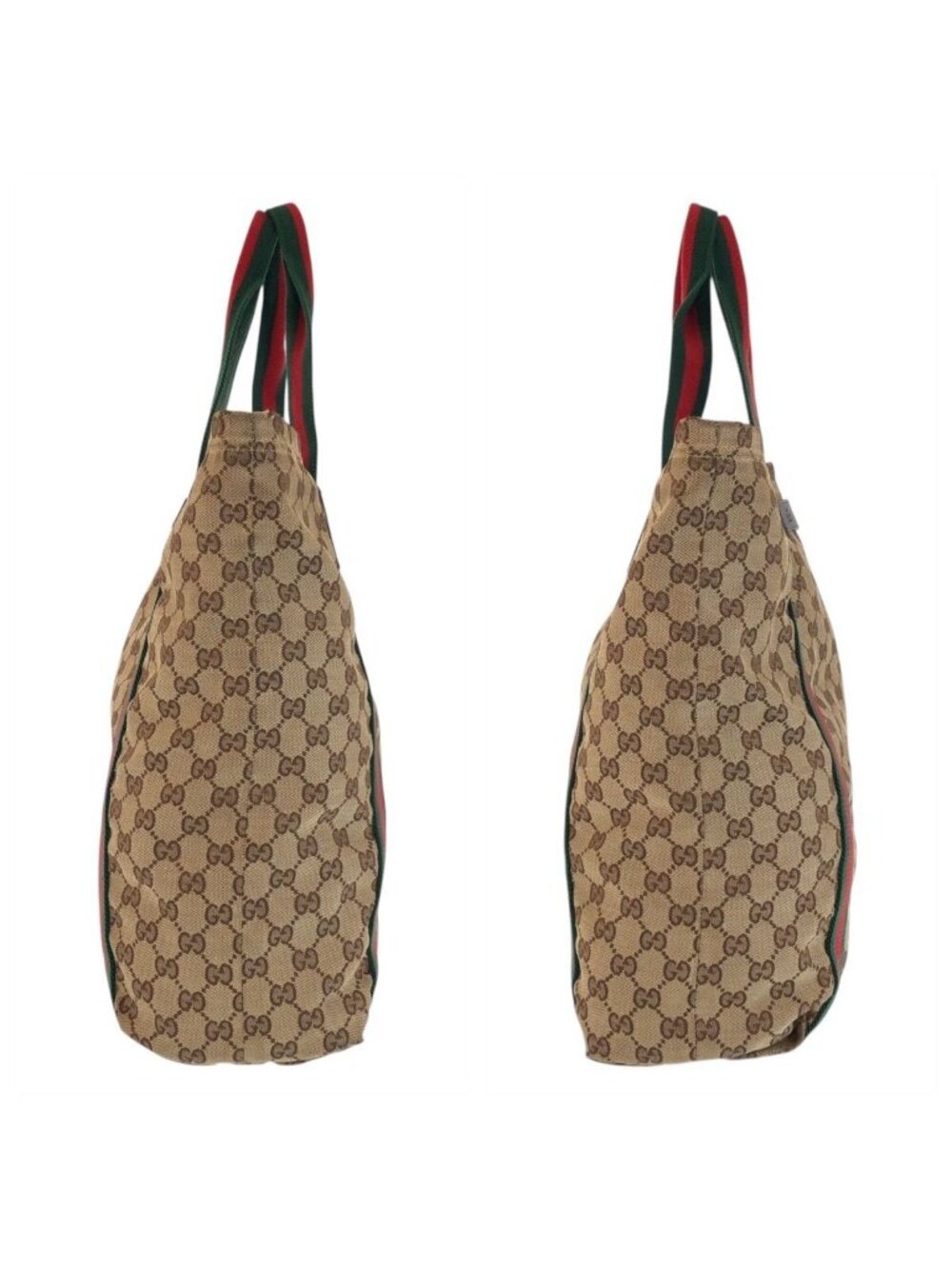 Gucci Sherry Line Beige Brown GG Canvas Tote Shoulder Bag - Picture 8 of 9